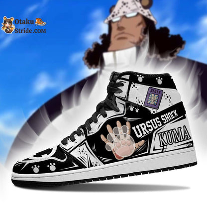 Custom Anime One Piece Sneakers with Bartholomew Kuma Devil Fruit Design