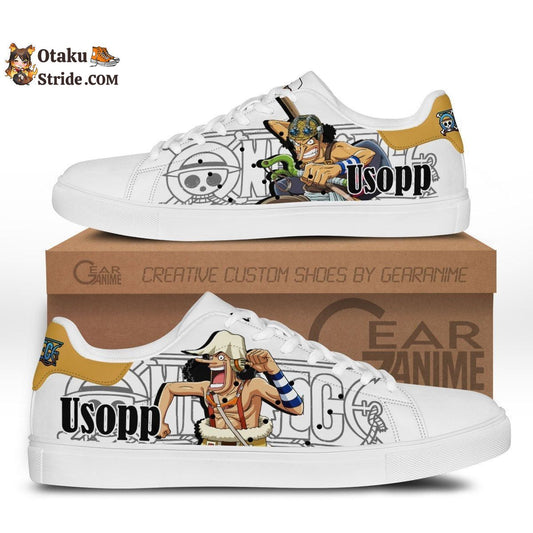 Custom Anime One Piece Usopp Skate Sneakers – Unique Printed Footwear