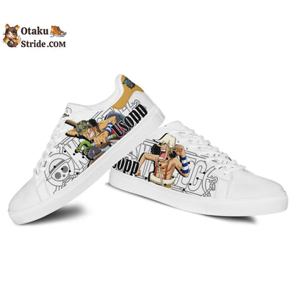 Custom Anime One Piece Usopp Skate Sneakers – Unique Printed Footwear