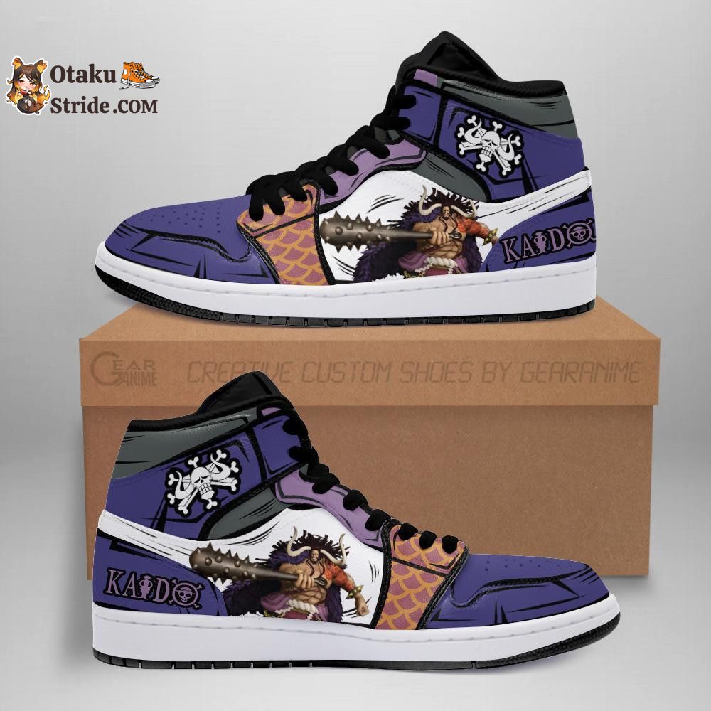 Custom Anime One Piece Yonko Kaido Sneakers – Unique Printed Footwear