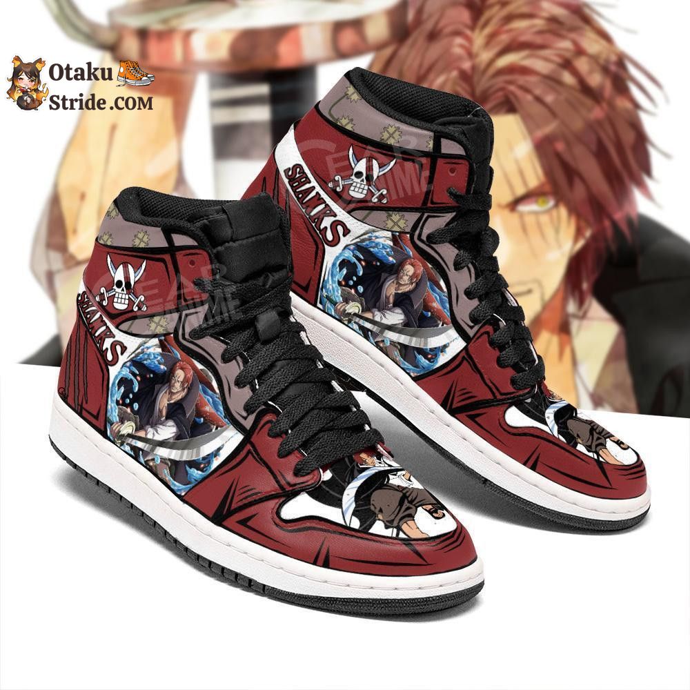 Custom Anime One Piece Yonko Red Hair Shank Sneakers – Unique Printed Footwear