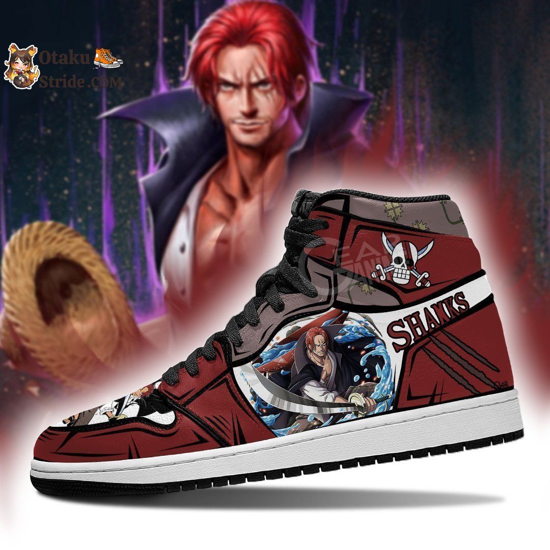 Custom Anime One Piece Yonko Red Hair Shank Sneakers – Unique Printed Footwear