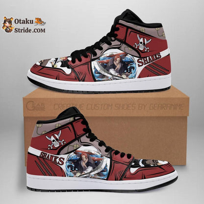 Custom Anime One Piece Yonko Red Hair Shank Sneakers – Unique Printed Footwear