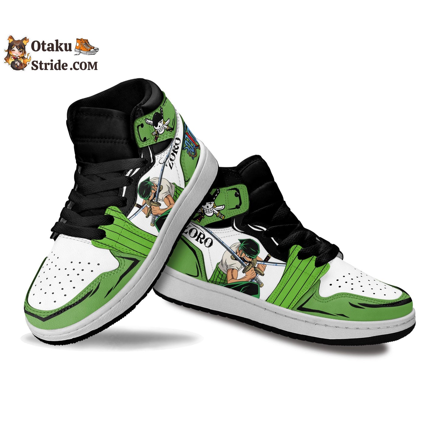 Custom Anime One Piece Zoro Roronoa Kids Sneakers – Unique Printed Footwear