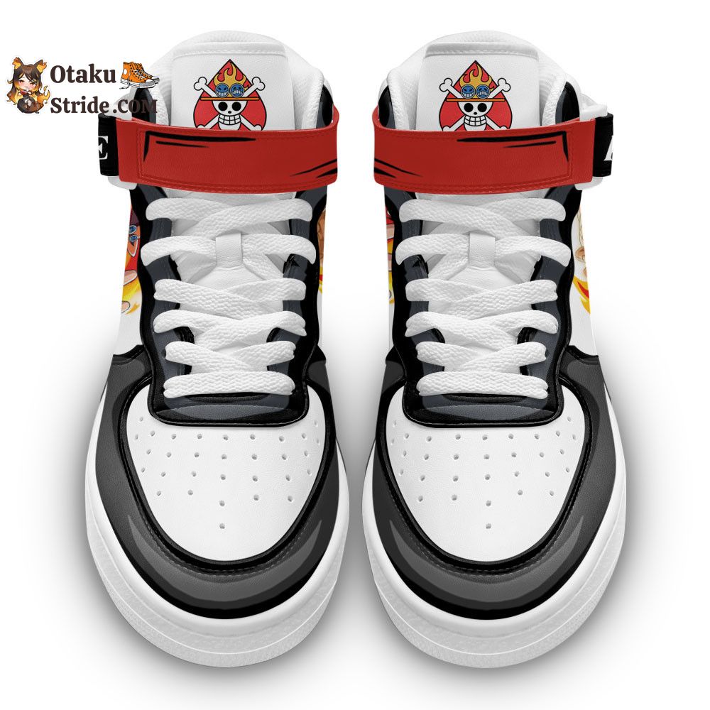 Custom Anime Shoes – Ace Sneakers Air Mid One Piece Design