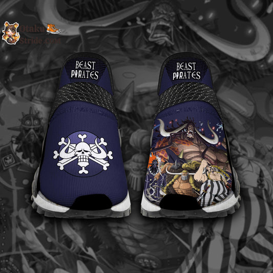 Custom Anime Shoes – Beast Pirates One Piece Design – Unique Printed Footwear TT12