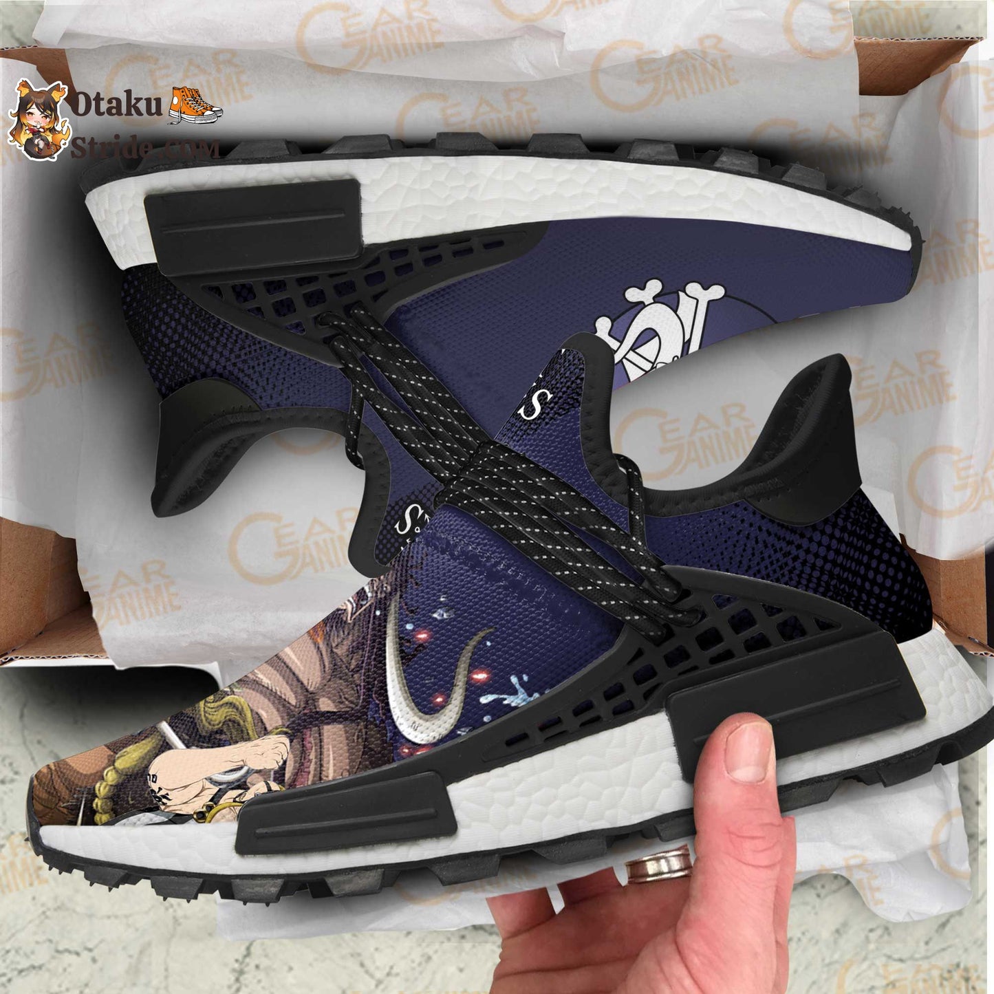 Custom Anime Shoes – Beast Pirates One Piece Design – Unique Printed Footwear TT12