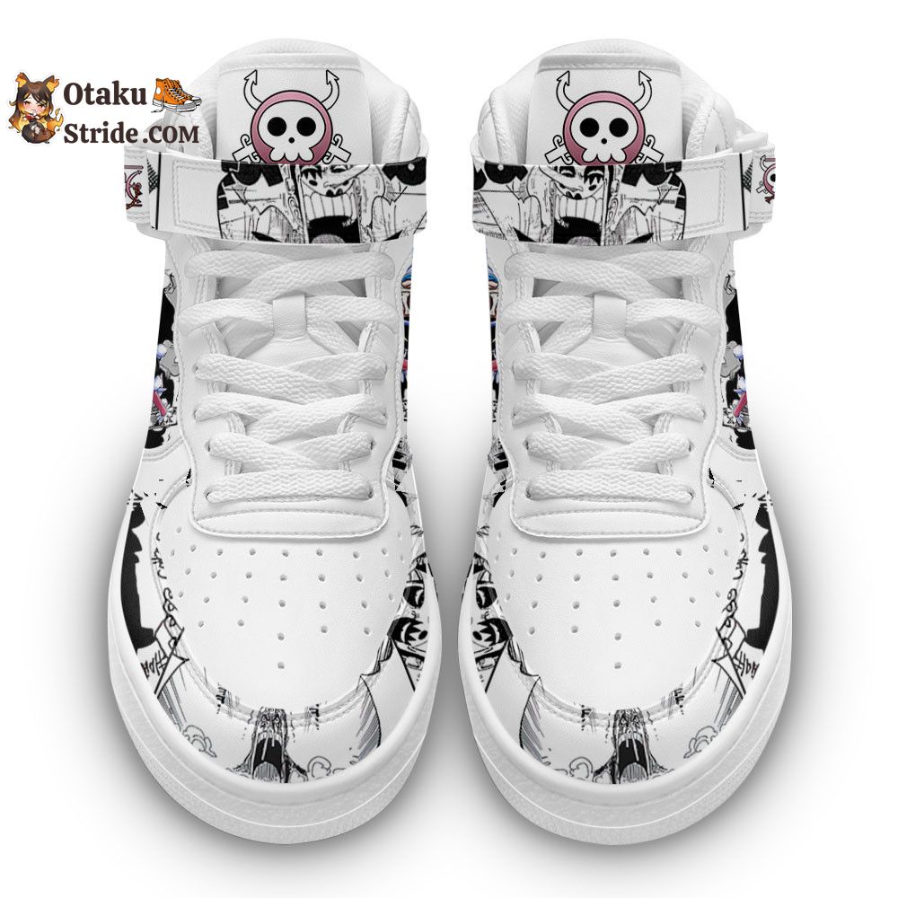 Custom Anime Shoes – Bon Clay Sneakers Air Mid One Piece Mix Manga Design