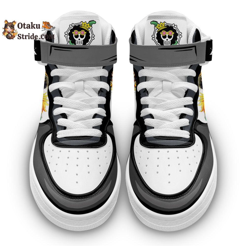 Custom Anime Shoes – Brook Sneakers Air Mid One Piece Design