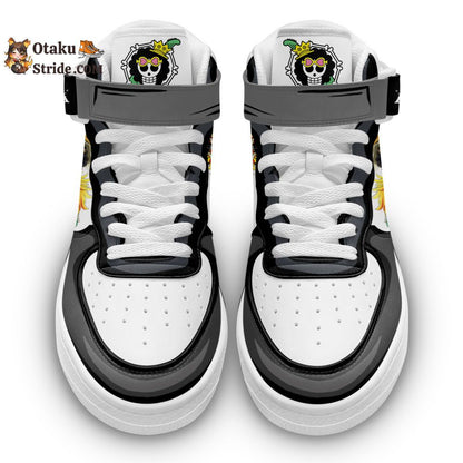 Custom Anime Shoes – Brook Sneakers Air Mid One Piece Design