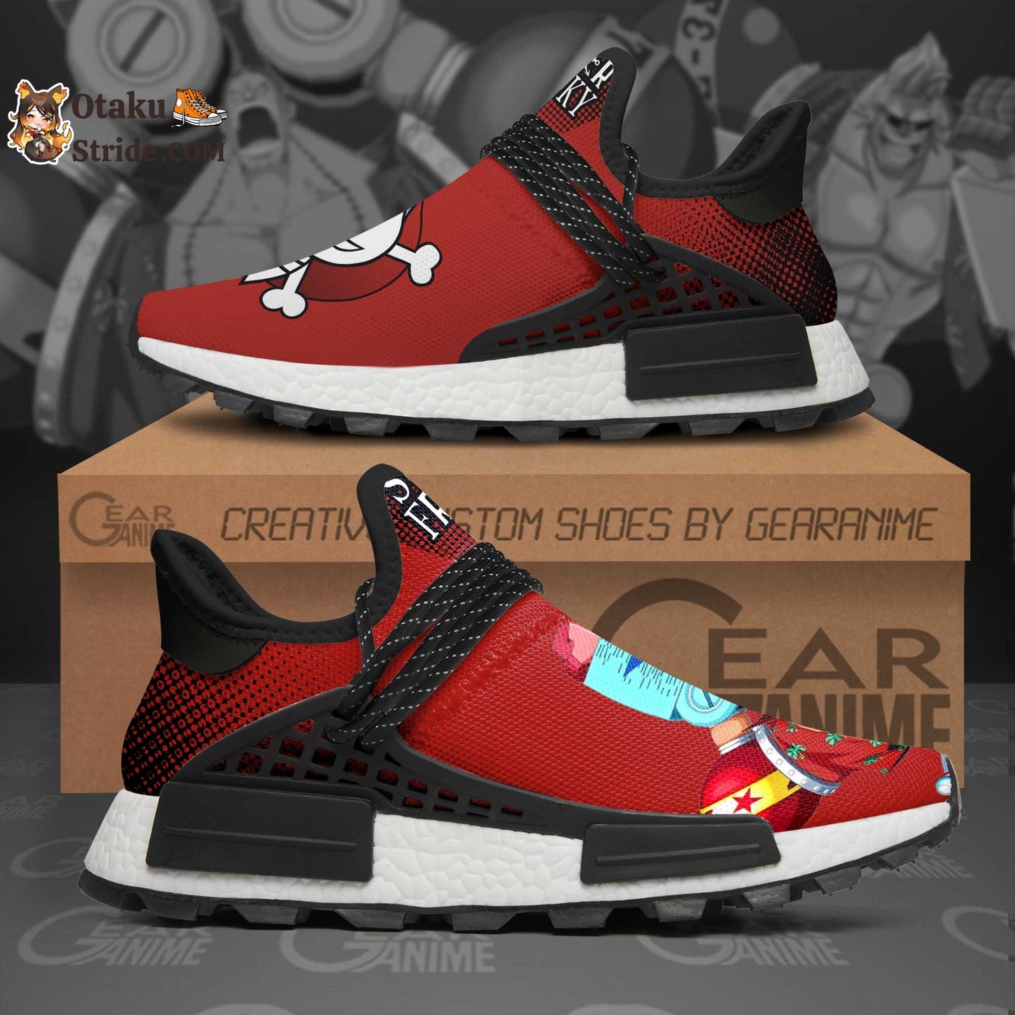 Custom Anime Shoes – Franky Shoes Super One Piece Design – Unique Footwear for Anime Fans