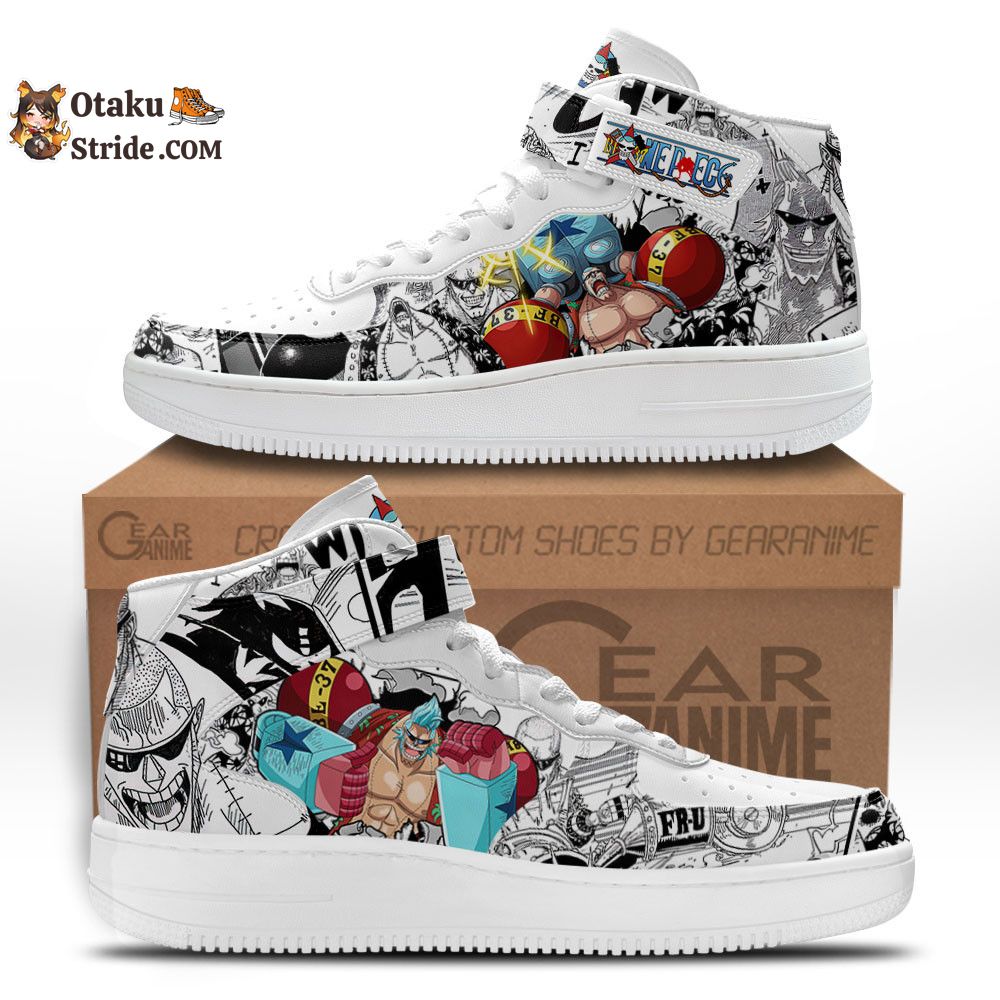 Custom Anime Shoes – Franky Sneakers Air Mid One Piece Mix Manga Design