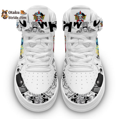 Custom Anime Shoes – Franky Sneakers Air Mid One Piece Mix Manga Design