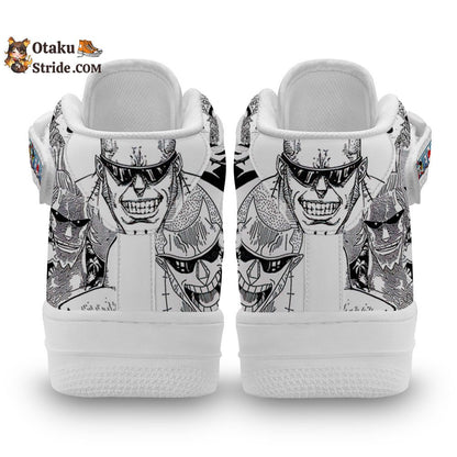 Custom Anime Shoes – Franky Sneakers Air Mid One Piece Mix Manga Design