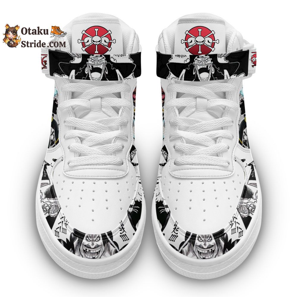 Custom Anime Shoes – Marshall D Tech Sneakers Air Mid One Piece Mix Manga Design