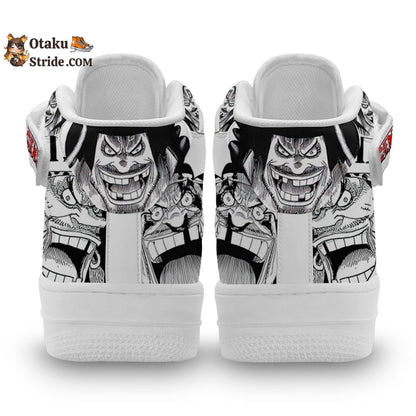 Custom Anime Shoes – Marshall D Tech Sneakers Air Mid One Piece Mix Manga Design