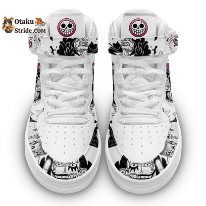 Custom Anime Shoes – One Piece Rosinante Sneakers Air Mid Mix Manga Design