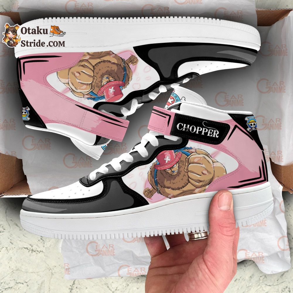 Custom Anime Shoes – Tony Tony Chopper Sneakers Air Mid One Piece Design