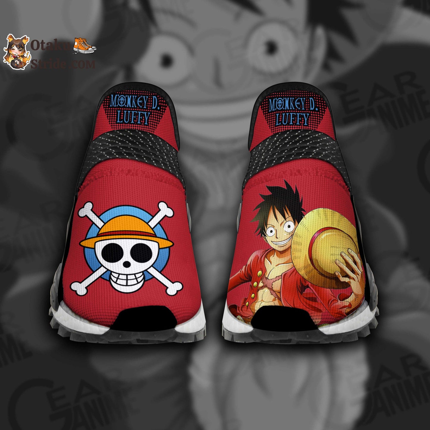 Custom Anime Shoes featuring Monkey D Luffy from One Piece – Unique Footwear for Fans