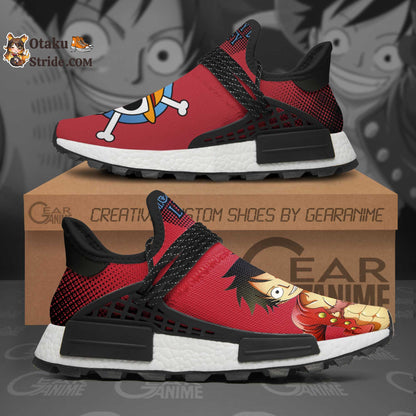 Custom Anime Shoes featuring Monkey D Luffy from One Piece – Unique Footwear for Fans