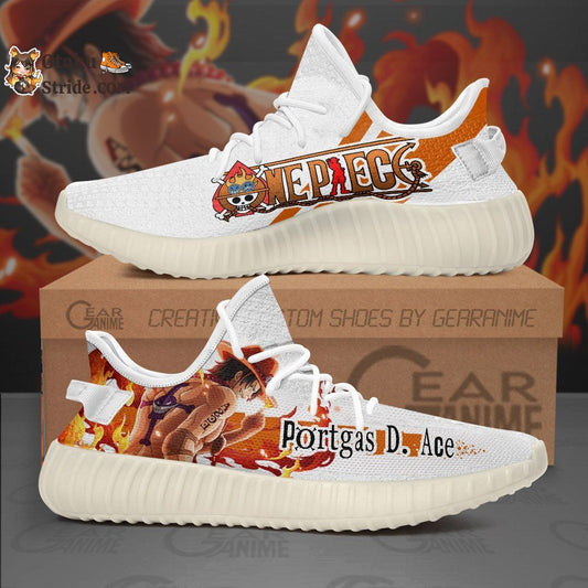 Custom Anime Shoes featuring Portgas D Ace from One Piece – TT10 Design