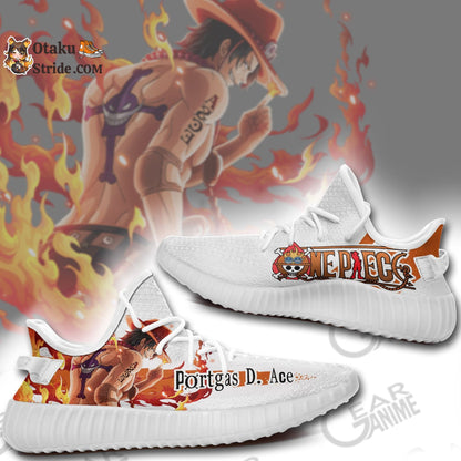 Custom Anime Shoes featuring Portgas D Ace from One Piece – TT10 Design