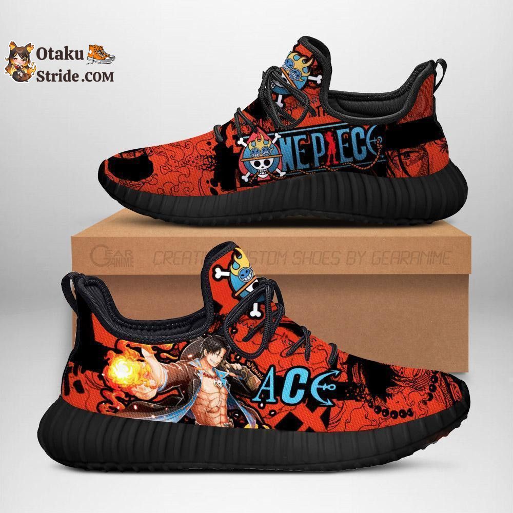 Custom Anime Shoes Featuring Portgas D. Ace from One Piece