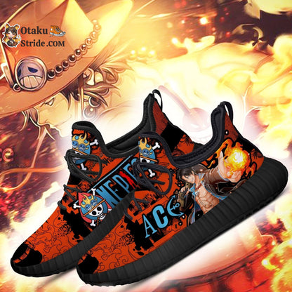 Custom Anime Shoes Featuring Portgas D. Ace from One Piece