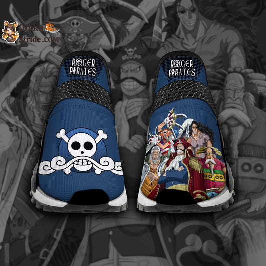 Custom Anime Shoes Featuring Roger Pirates from One Piece – TT12 Design