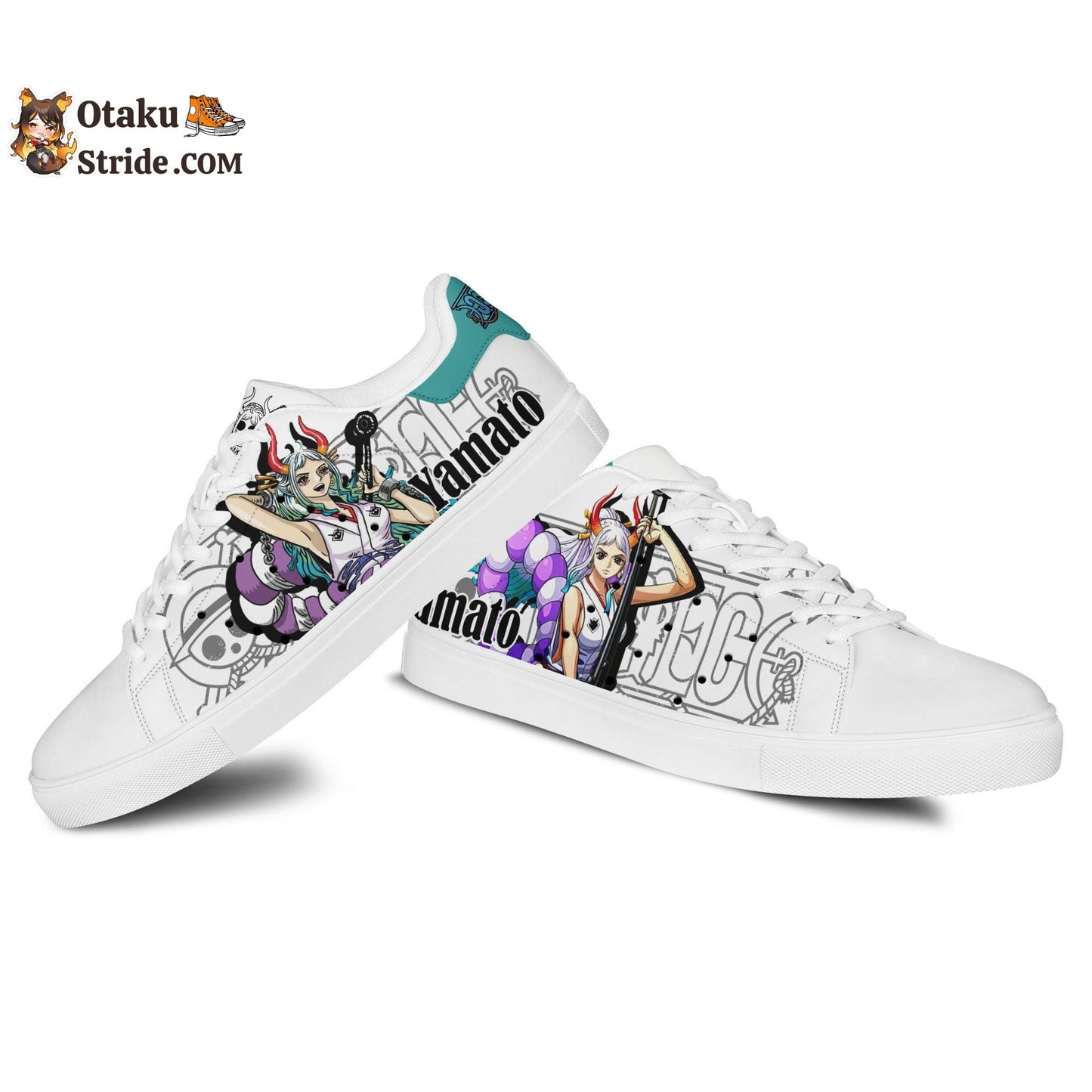 Custom Anime Skate Sneakers – Yamato OP Shoes for Otaku Fans