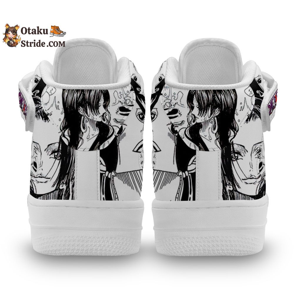 Custom Anime Sneakers – Boa Hancock Air Mid One Piece Shoes with Manga Mix Design