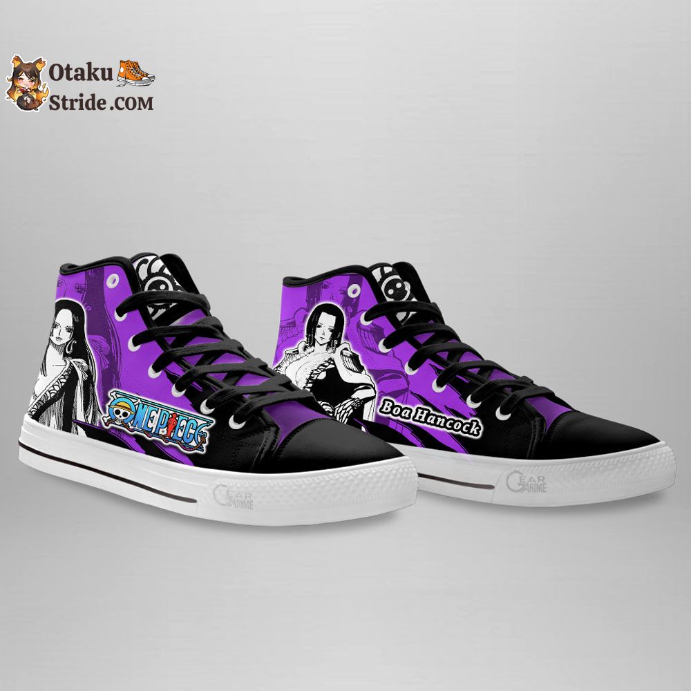 Custom Anime Sneakers – Boa Hancock High Top Shoes One Piece Manga Mix