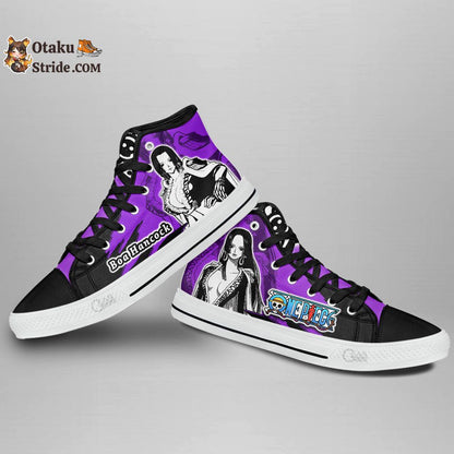 Custom Anime Sneakers – Boa Hancock High Top Shoes One Piece Manga Mix