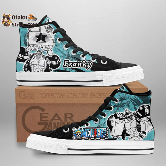 Custom Anime Sneakers – Franky High Top Shoes One Piece & Manga Mix Print