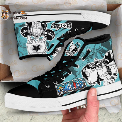 Custom Anime Sneakers – Franky High Top Shoes One Piece & Manga Mix Print
