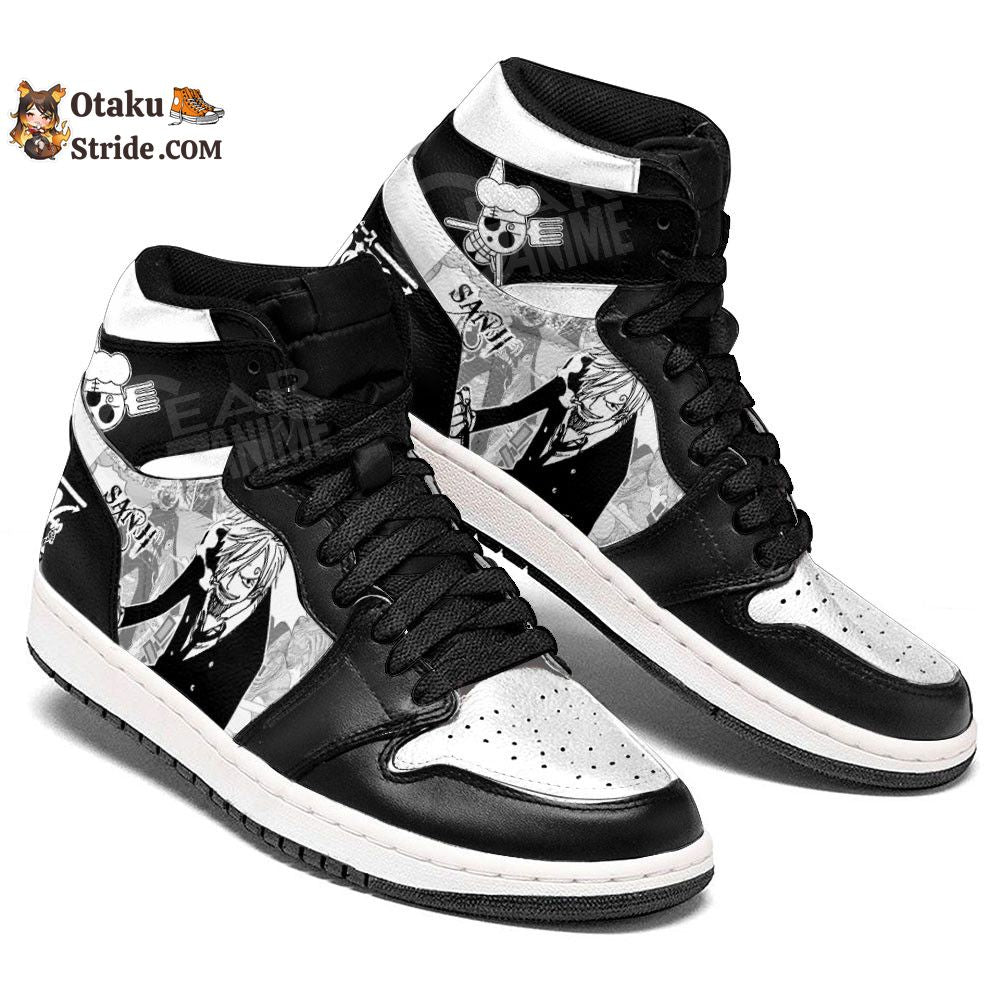 Custom Anime Sneakers – Sanji One Piece Manga Style Footwear