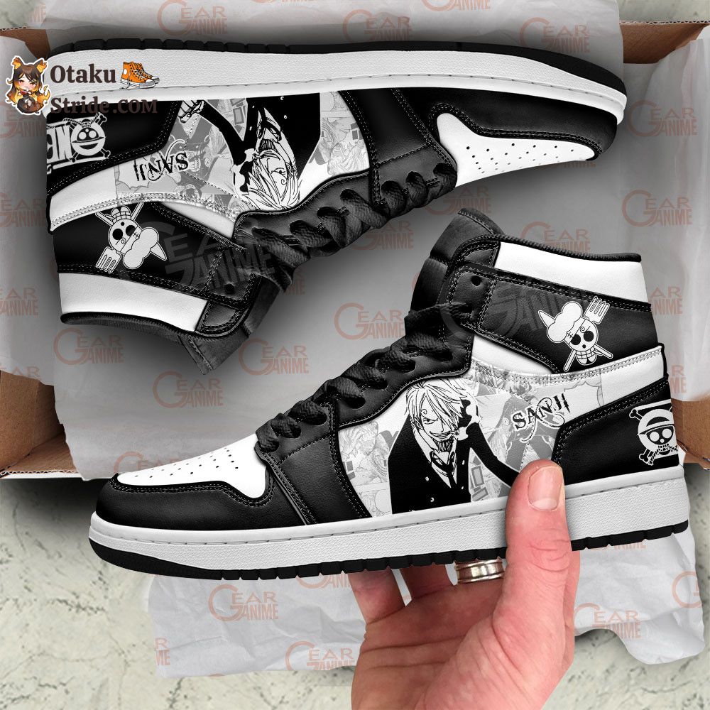 Custom Anime Sneakers – Sanji One Piece Manga Style Footwear