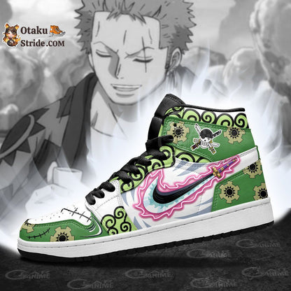 Custom Anime Sneakers – Zoro Enma Haki Wano Arc One Piece Shoes