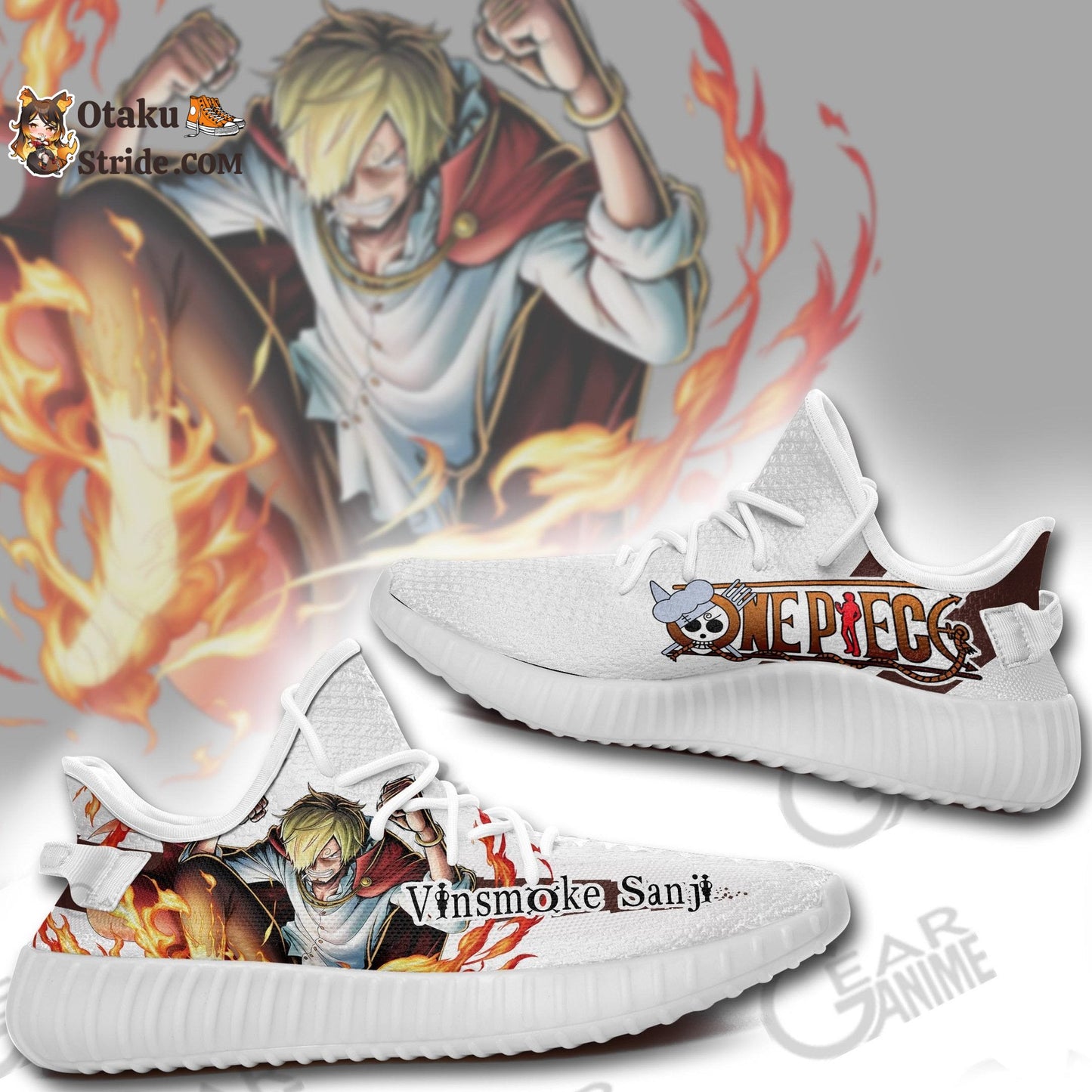 Custom Anime Sneakers Featuring Vinsmoke Sanji from One Piece – Unique Footwear for Fans