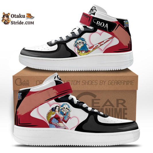 Custom Boa Hancock Anime Sneakers – Air Mid One Piece Shoes