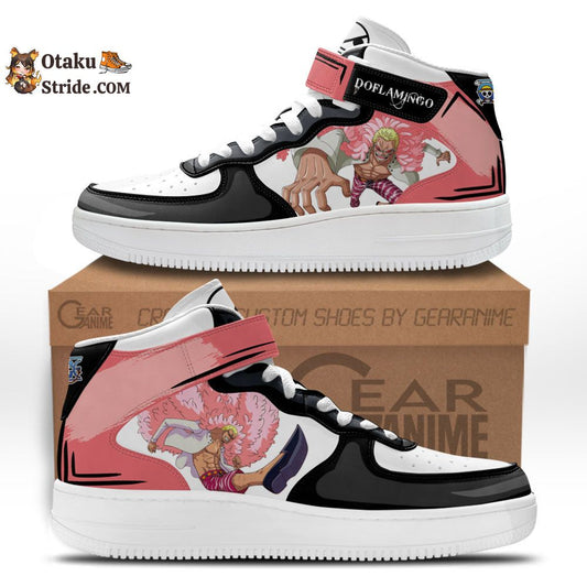 Custom Donquixote Doflamingo Anime Sneakers – Air Mid One Piece Shoes