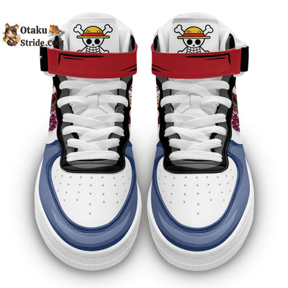 Custom Luffy Gear 4 Anime Sneakers – One Piece Air Mid Shoes