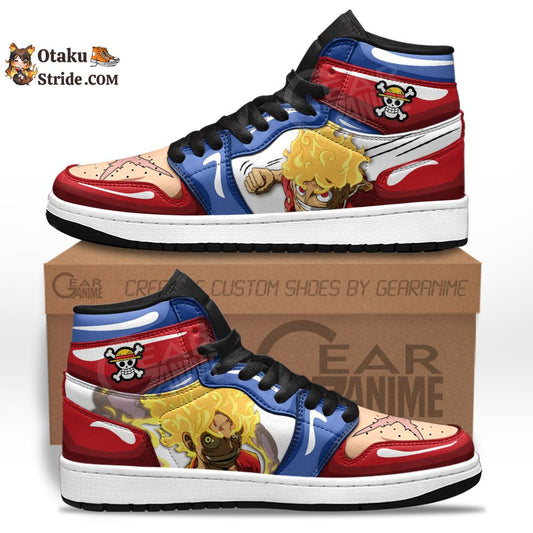 Custom Luffy Gear 5 Sneakers – One Piece Anime Shoes for Fans