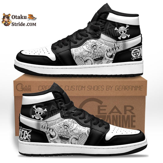 Custom Luffy Gear 5 Sneakers – One Piece Shoes with Manga Style Print