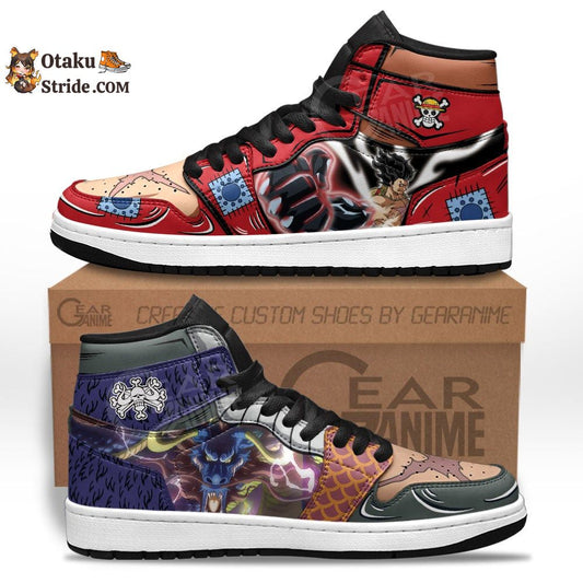Custom Luffy vs Kaido Anime Sneakers – One Piece Shoes for Fans