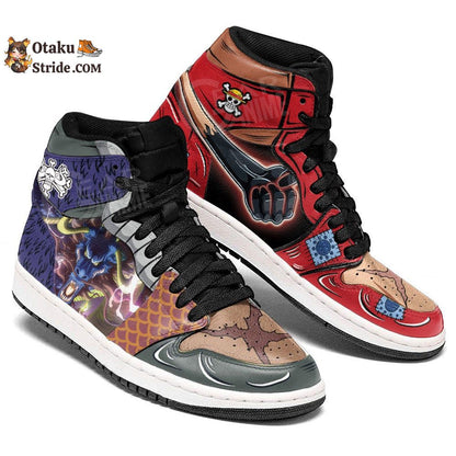 Custom Luffy vs Kaido Anime Sneakers – One Piece Shoes for Fans