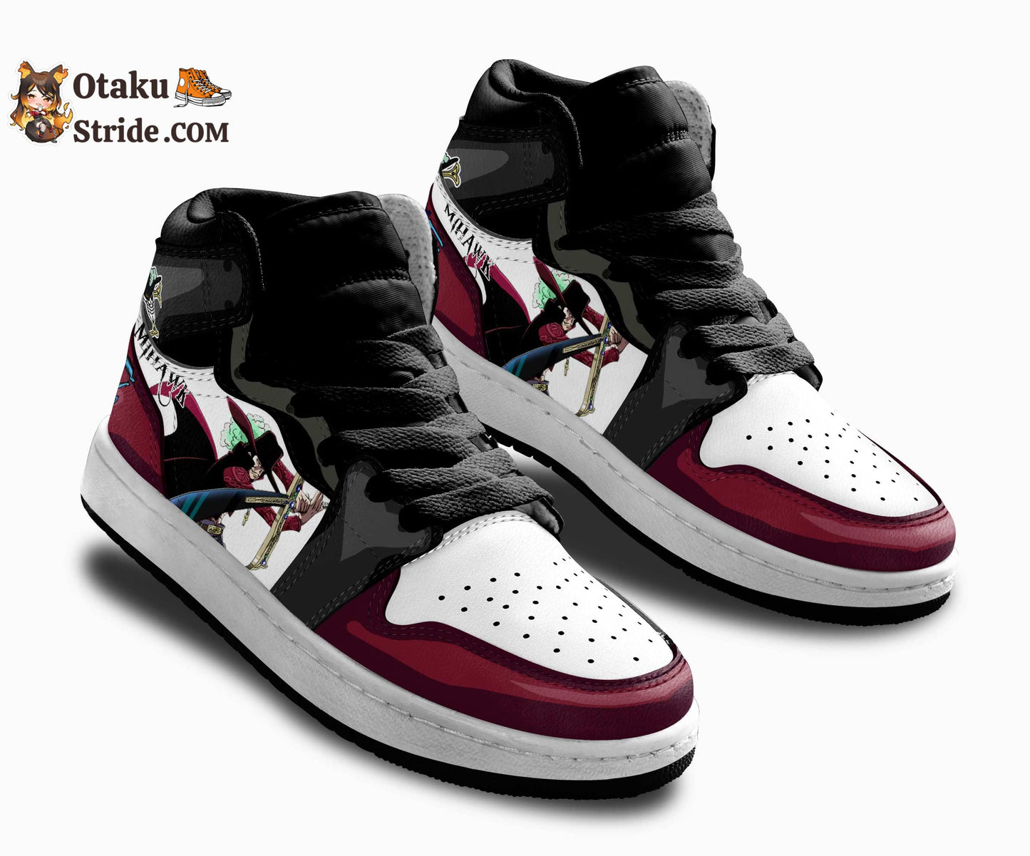 Custom Mihawk Anime Sneakers – One Piece Inspired Footwear