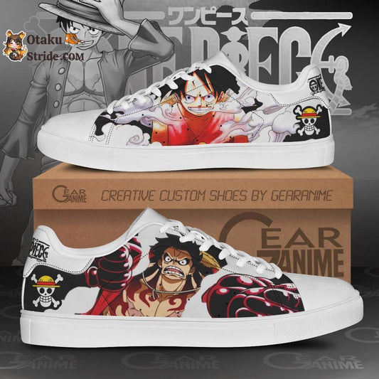 Custom Monkey D Luffy Anime Skate Shoes – One Piece Inspired Footwear