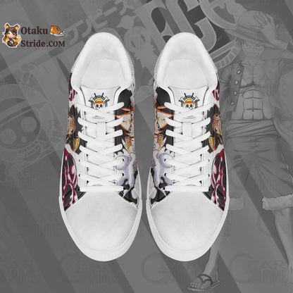 Custom Monkey D Luffy Anime Skate Shoes – One Piece Inspired Footwear