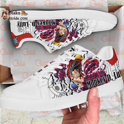 Custom Monkey D Luffy Anime Skate Sneakers – One Piece Shoes Gift Idea